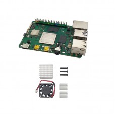 For ROCK Pi 4C+ V1.41 New Version 4G RK3399T 64Bit 6-Core A72 A53 Development Board with Dissipation Fan