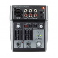 Xenyx 302USB 5-Input Audio Mixer Original Mixing Console Mic Preamp USB/Audio Interface for Behringer