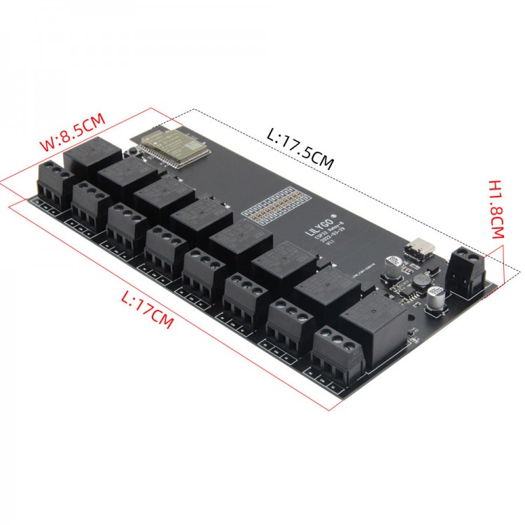 LILYGO T-Relay ESP32 8-Channel DC5V Relay Module with T-U2T Downloader ...