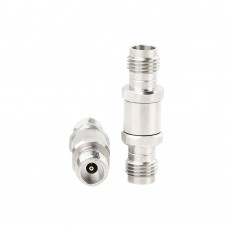 Microwave Stainless Steel RF Connector 2.4mm-KK Female to Female High Frequency RF Adapter 50ohm DC-50GHz