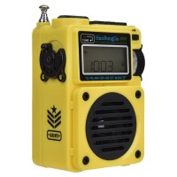 Yellow HRD-701 High Performance Portable Full Band Radio LED Digital Display Radio Support Bluetooth and TF Card