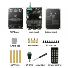 XY-Y50H HiFi 50Wx2 Stereo Bluetooth Digital Power Amplifier Board TPA3116 with Remote Control Bluetooth5.1