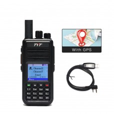 TYT MD-UV380 5W 5KM DMR Transceiver Walkie Talkie Handheld Transceiver w/ Programming Cable GPS