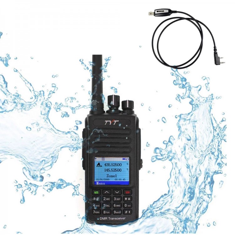 TYT MDUV390 5W DMR Transceiver VHF UHF Radio IP67 Waterproof Walkie