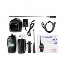 TYT TH-UV8000D 10W 10KM 3600Mah FM Transceiver Walkie Talkie Dual Band Radio with Programming Cable