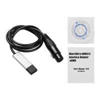 Mini USB to DMX512 Interface Adapter for Stage Light Signal Conversion with 3-Pin XLR Connector