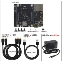 Ultra-compact X635 Expansion Board Carrier Board HDMI to CSI-2 for CM4 M.2 NVME SATA SSD for Raspberry Pi