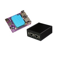 CM4 Dual Ethernet Expansion Board with 11mm Heat Sink RTC FAN USB2.0 for Raspberry Pi CM4 Core Board
