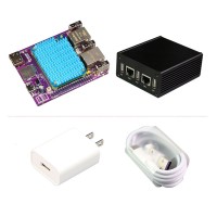 CM4 Dual Ethernet Expansion Board with 11mm Heat Sink and 5V/3A Power Adapter RTC FAN USB2.0 for Raspberry Pi CM4 Core Board