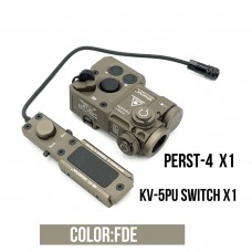 Brown SOTAC Metal CNC PERST-4 Outdoor Headlight Laser Indicator Green Light and IR Laser Headlight