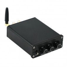 Black D100B Dual Core TPA3116 2.0 High Power HiFi Class D Digital Power Amplifier Bluetooth 5.0