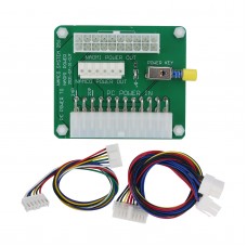 20/24Pin PC Power Connector Power Breakout Board Conversion Cabinet Module with NAMCO and NAOMI Connection Cables