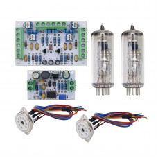 6E2 Electronic Tube Indicator Kit 12V DC Power Supply Drive Kit Dual Channel Level Indicator Amplifier