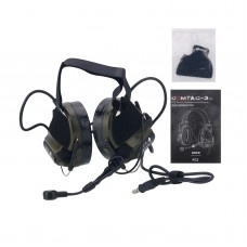 TSFS FCS COMTAC3 Tactical Headset Pickup Noise Reduction Tactical Headphones for Helmet (Army Green)