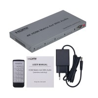 4K HDMI Matrix 4x4 with Audio (Seamless Switching) for Set-top Box Computer Display Device Projector