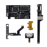 1 Set of OLED V6 Chip Kit Accessories (Black Version) for NS Switch Raspberry Pi Picofly Pico