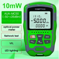 -50 ~ +26dBm AUA-MC50 10MW 4 in 1 Mini OPM Rechargeable Optical Power Meter Red Light Integrated Machine