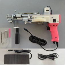 Pink Handheld Tufting Machine Electric Carpet Tufting Gun Tool w/ Gear Cover for Loop Pile Cut Pile