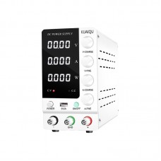 SPS-C3010 220V 4-Digit DC Power Supply 30V 10A Adjustable Power Supply (White) with Output Switch