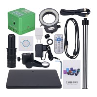 HY-6210-10A 4K USB HDMI Digital Video Monocular Microscope Industrial Camera 180X C-Mount Soldering Phone Repair Tool