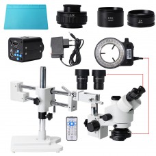 HY-5199SZW 3.5 - 90X 4K HDMI Camera Trinocular Microscope Stereo Zoom for Phone Maintenance Magnification