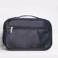 Large Capacity Portable Zipper Bag Oxford Cloth Makeup Brush Organizer Bag with Handle and Detachable Gauze Bag