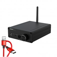 Black Power Amplifier HiFi Bluetooth Receiver ES9038 DAC Audio Decoder Support for APTX-HD and LDAC