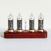 Former Soviet Union IN14 4-Digit Nixie Tube Clock Digital Clock Desktop Clock with Bluetooth Control