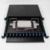 12-Port LC/FC/SC Fiber Optic Terminal Box Fiber Termination Box 1U Rack Optical Distribution Frame