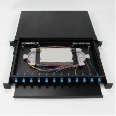 12-Port LC/FC/SC Fiber Optic Terminal Box Fiber Termination Box 1U Rack Optical Distribution Frame
