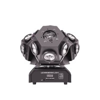 Three Heads LED Full Color 18 Light Beam Rotating Moving Light for KTV/Bar/Stage Light Control (with laser light)