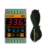 WF96T Wifi Temperature Controller Thermostat + 2M/6.6FT Waterproof Probe for Alarm App Control