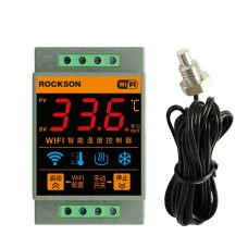 WF96T Wifi Temperature Controller Thermostat + 2M/6.6FT M8 Thread Probe for Alarm App Remote Control