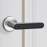 Silver Fingerprint Door Lock Smart Lock Biometric Door Lock with Handle for Home Apartment Hotel