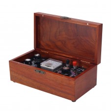 Crystal Radio Kit Medium and Shortwave Radio Interchangeable 3DQ Diode Detection with a Carve Patterns Box