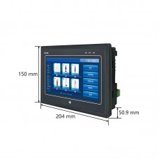 YKHMI MM-40MR-12MT-700-FX-C All in One PLC HMI Programmable Logic Controller with 7" Touch Screen