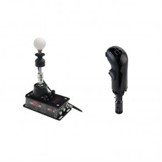 SIMVERTEX SH-V5 5+R USB Gear Shifter SIM Racing Shifter (Black) + Shifter Handle for Racing Games