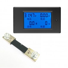 PZEM-051 100A 4-in-1 Voltmeter Ammeter Tester with 100A Shunt for Voltage Current Power Energy