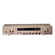 F8 Professional Karaoke Constant Resistance Power Amplifier 200W+200W HiFi Audio Player DSP Automatic Gain Control