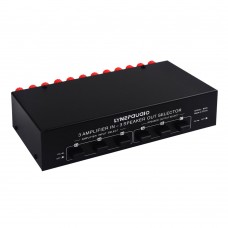 LINEPAUDIO B036 Amplifier Speaker Switcher Amplifier Speaker Selector Supports 3 Input and 3 Output