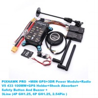 Pixhawk PRO Flight Controller with GPS and V5 100MW 433Mhz Telemetry Radio for Quadcopter Ardupilot
