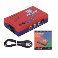 RetroScaler2x AV Converter and Line-Doubler AV to HDMI Converter (Red) for PS2/N64/NES/Dreamcast