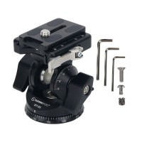 DT-03 Two-way Head Tripod 360 Degrees Panning Base for Telephoto Lenses with High Load Capacity