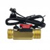 Electronic Intelligent Water Flow Meter 1/2” External Thread Digital Display Flow Sensor with M8 Temperature Probe