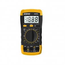 ANENG A830L Digital Multimeter Tester Voltage Current Meter (Yellow Gray) for Electrician Home Uses