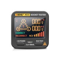 ANENG AC11 Digital Socket Tester Electric Outlet Tester with Color Screen Supports NCV Detection