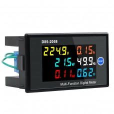 D85-2058 AC40-300V Multifunction Digital Multimeter Tester Voltage Current Frequency Power Monitor