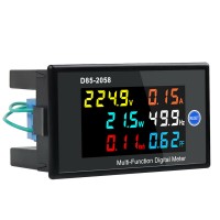 D85-2058 AC200-450V Multifunction Digital Multimeter Tester Voltage Current Frequency Power Monitor