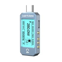 WITRN C4 Grey USB Tester Voltage Current Meter PD3.1 Fast Charging Detector EPR Decoy Power Meter