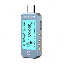 WITRN C4 Grey USB Tester Voltage Current Meter PD3.1 Fast Charging Detector EPR Decoy Power Meter